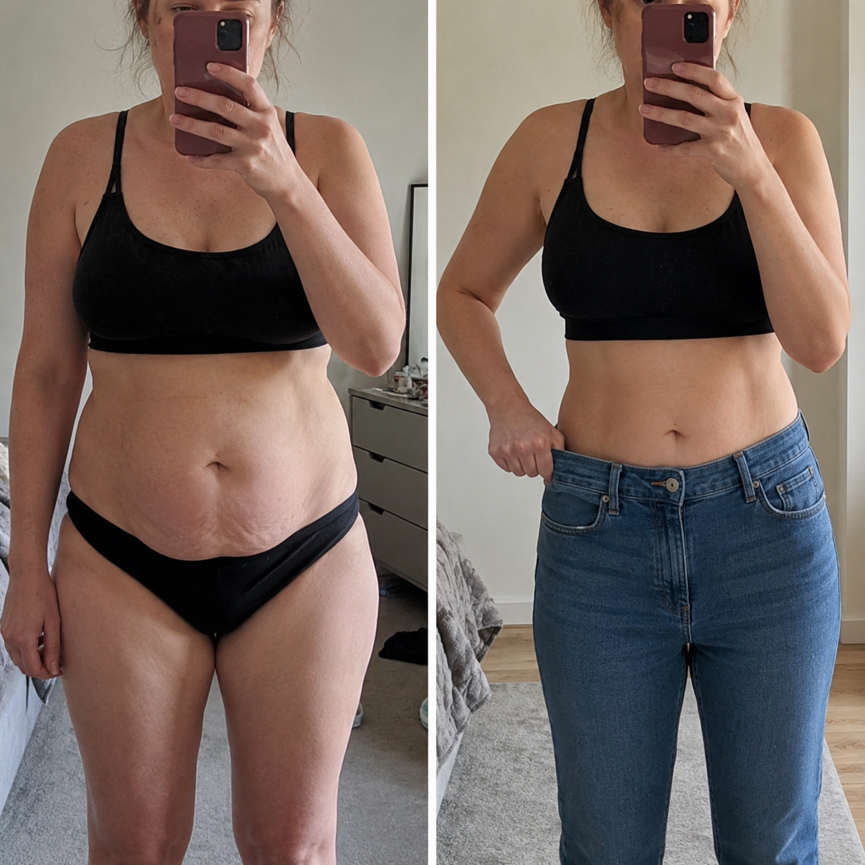 Before and after result