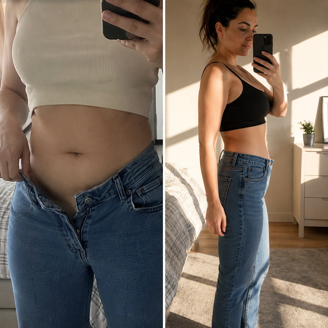Before and after result